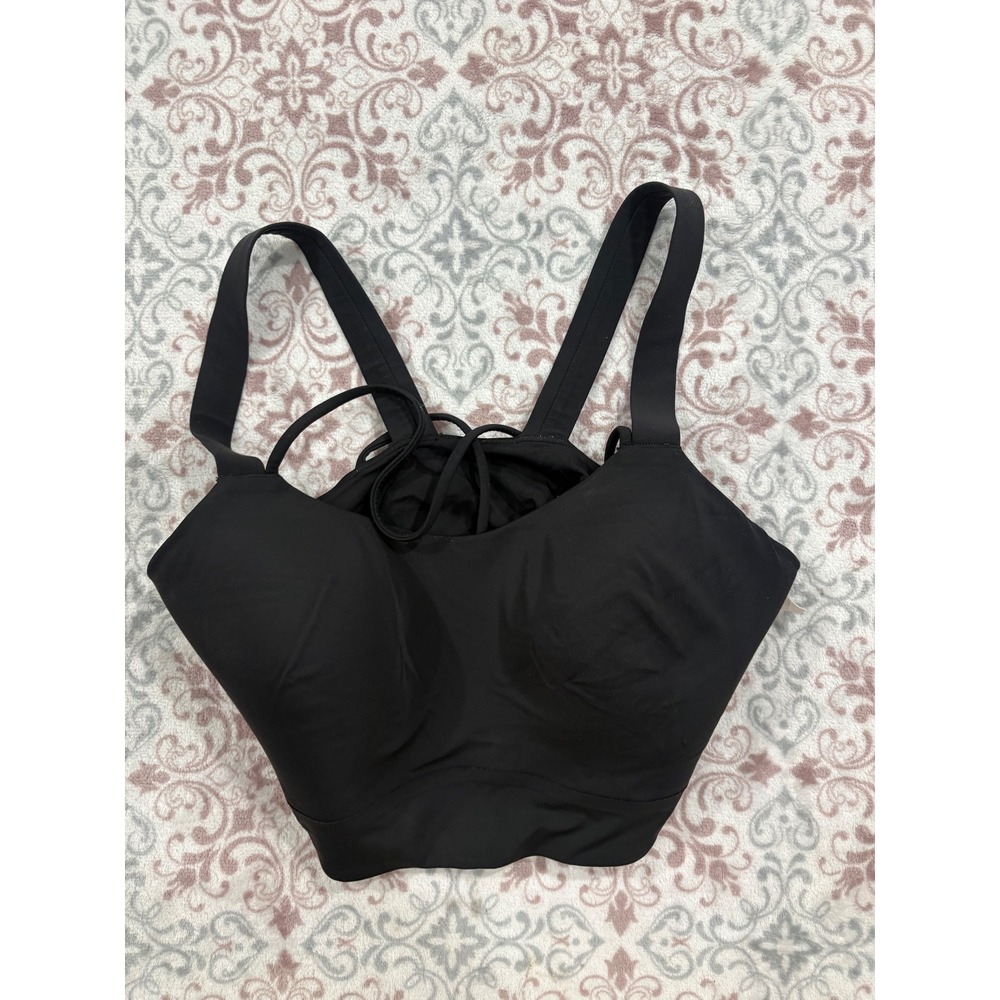 Lululemon Black Multi Strap High Impact Sports Bra Size 10 Gym Yoga Workout